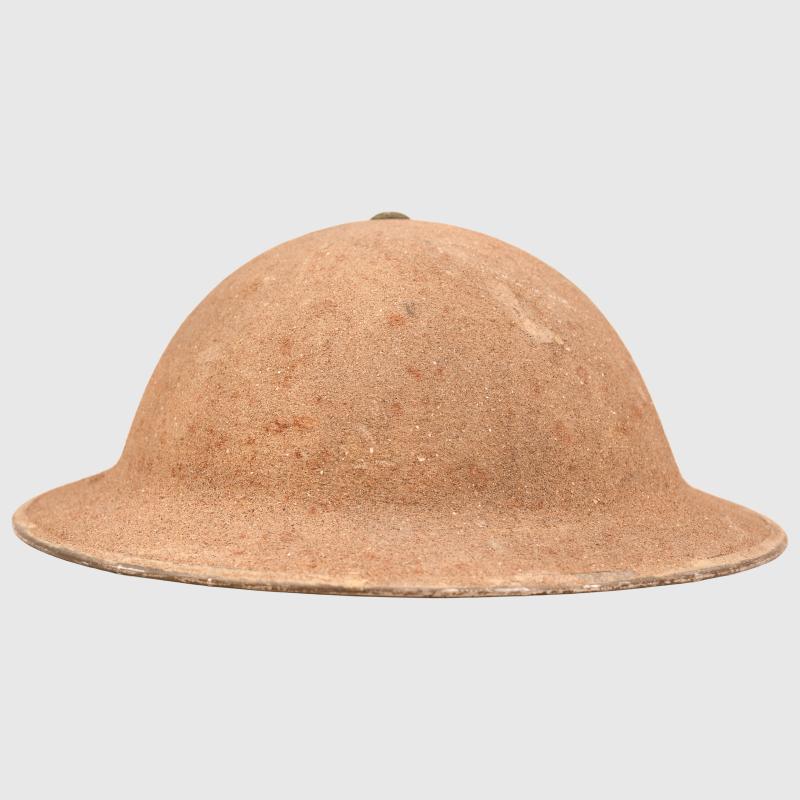 BRITISH WWII NORTH AFRICA BRODIE HELMET.