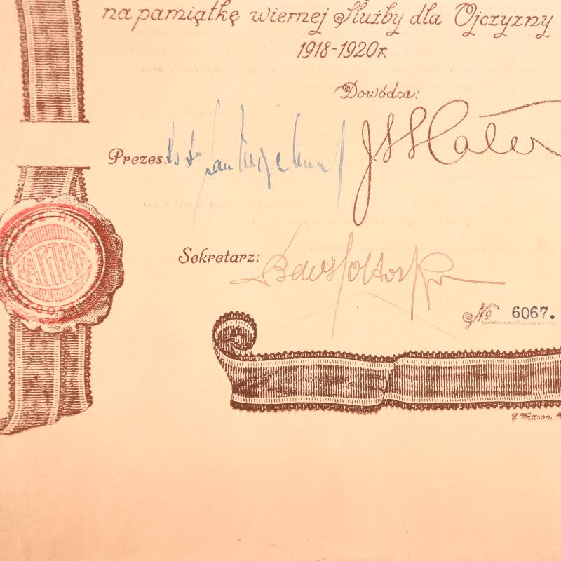POLISH WWI DOCUMENT AND PHOTOGRAPH GROUPING.