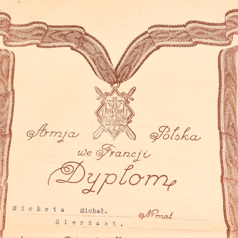 POLISH WWI DOCUMENT AND PHOTOGRAPH GROUPING.