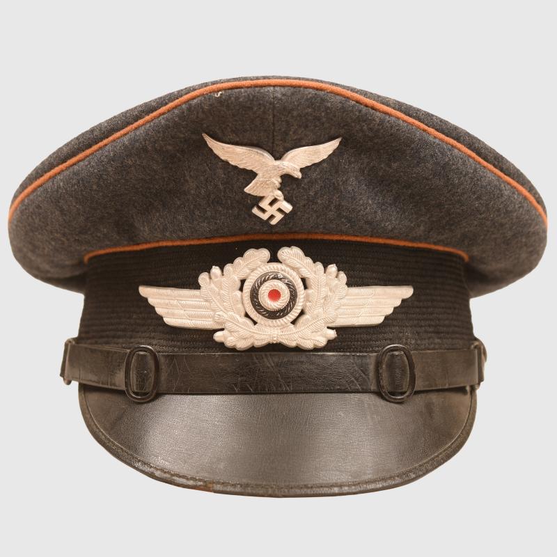 GERMAN WWII LUFTWAFFE SIGNALS VISOR CAP.