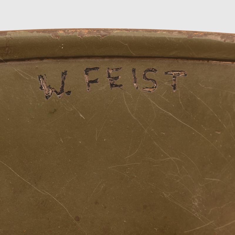 GERMAN WWII POLICE M.35 DOUBLE DECAL COMBAT HELMET.