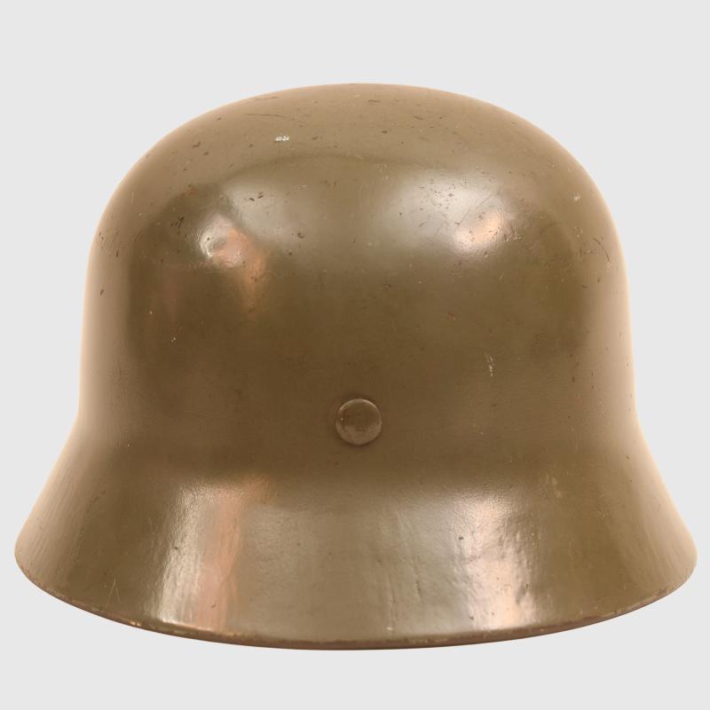 GERMAN WWII POLICE M.35 DOUBLE DECAL COMBAT HELMET.