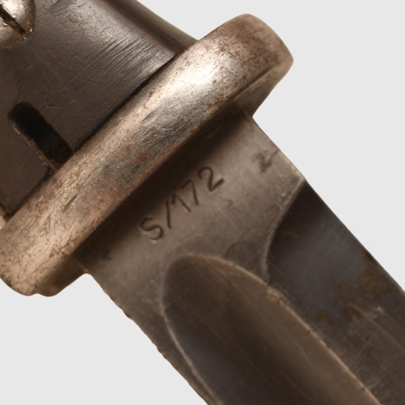 GERMAN WWII K98 MATCHED NUMBER BAYONET & FROG.