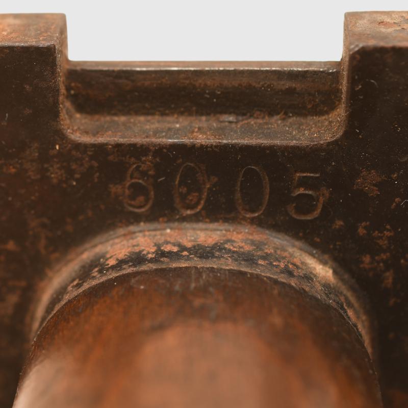 GERMAN WWI MG08/15 WOODEN STOCK AND METAL ATTACHMENT.