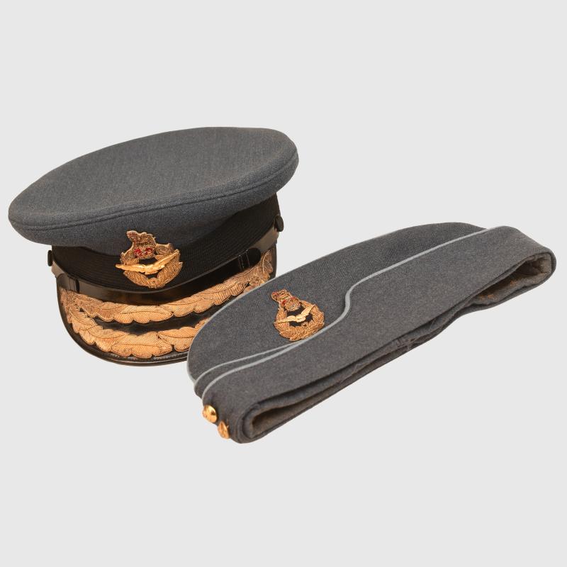 BRITISH WWII RAF AIR MARSHALL’S PAIR OF CAPS.