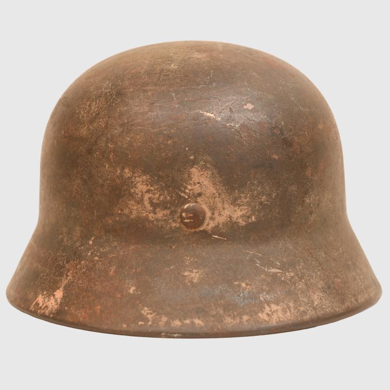 GERMAN WWII NAVY M.40 SINGLE DECAL CAMOUFLAGE HELMET.