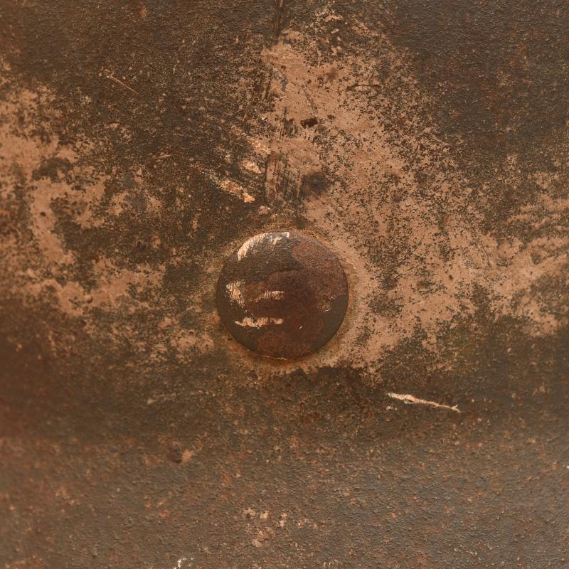 GERMAN WWII NAVY M.40 SINGLE DECAL CAMOUFLAGE HELMET.