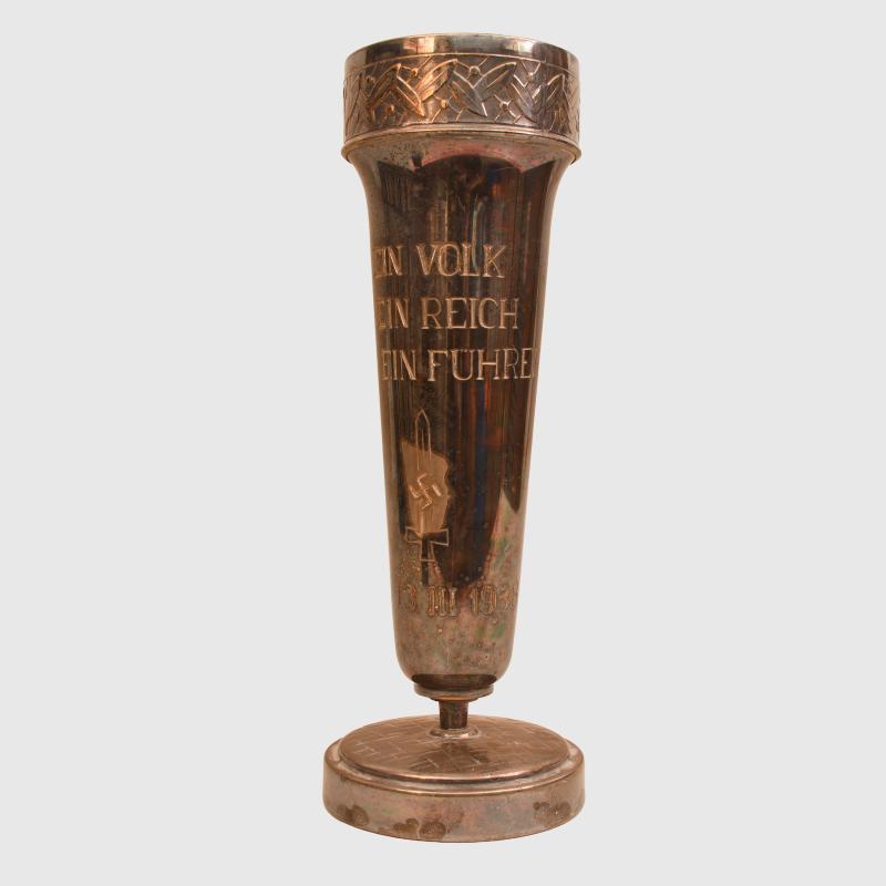 GERMAN WWII COMMEMORATION OF THE AUSTRIAN ANSCLUSS GOBLET.