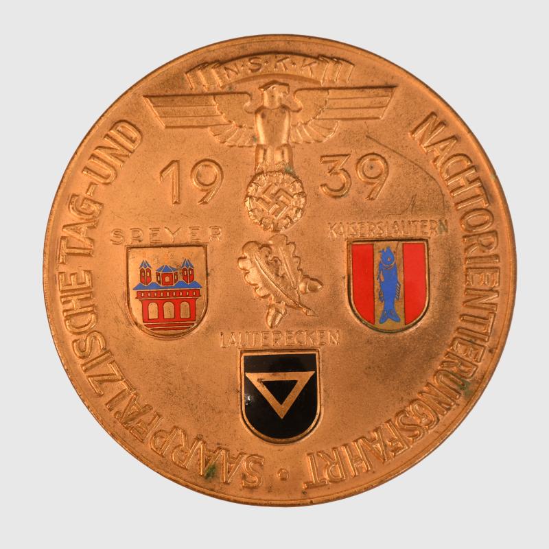 GERMAN WWII 1939 SAAR MOTORING DAY PLAQUE.