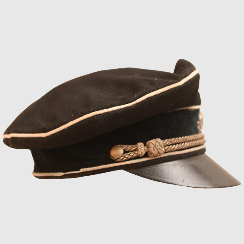 GERMAN WWII EARLY ALLGEMEINE SS OFFICERS CRUSHER CAP.