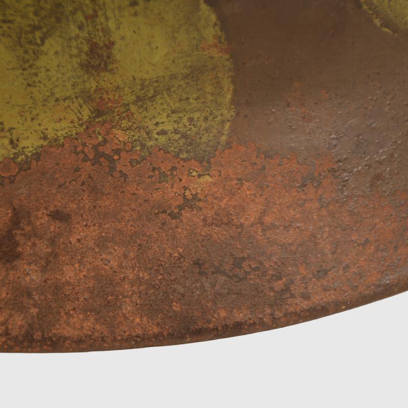 GERMAN WWII ARMY M35 CAMOUFLAGE HELMET.