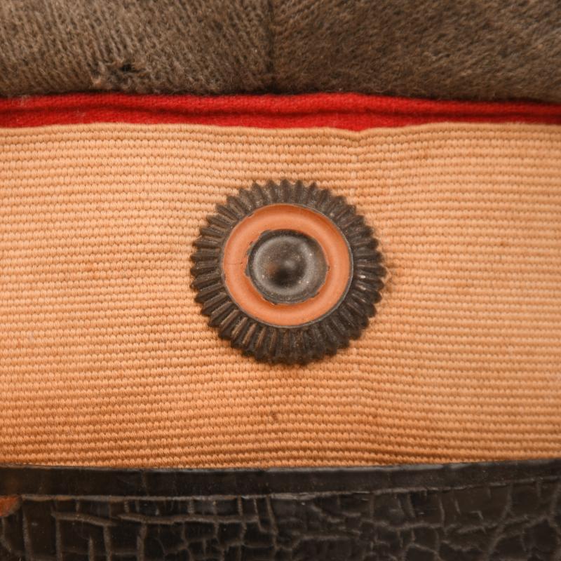 GERMAN WWI ARMY NCO VISOR CAP WITH CAMOUFLAGE CENTRE BAND.
