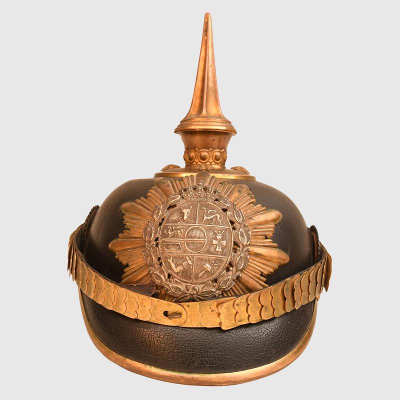 GERMAN WWI MECKLENBURG SCHWERIN INFANTRY OFFICERS HELMET.