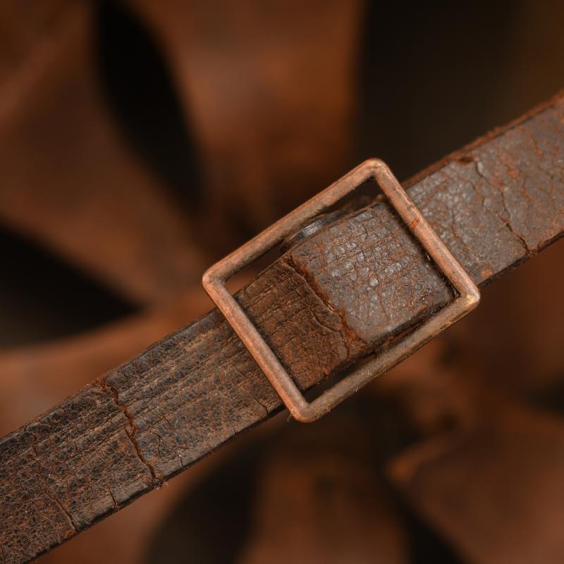 GERMAN WWI M.16 TRENCH HELMET WITH LINER AND ORIGINAL CHINSTRAP.