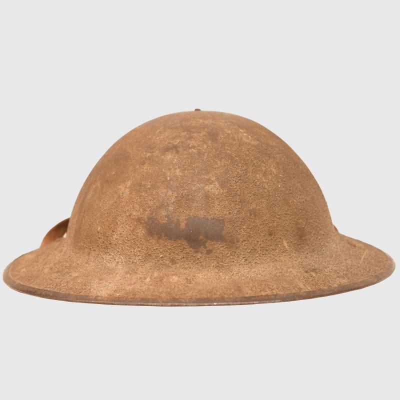 BRITISH WWI BRODIE COMBAT HELMET.