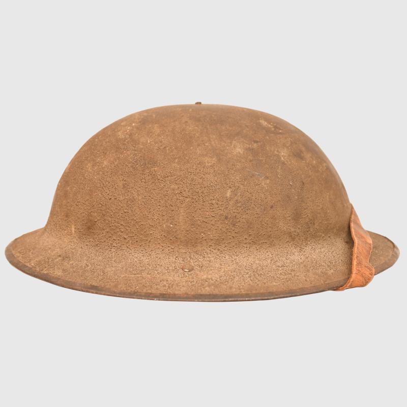 BRITISH WWI BRODIE COMBAT HELMET.