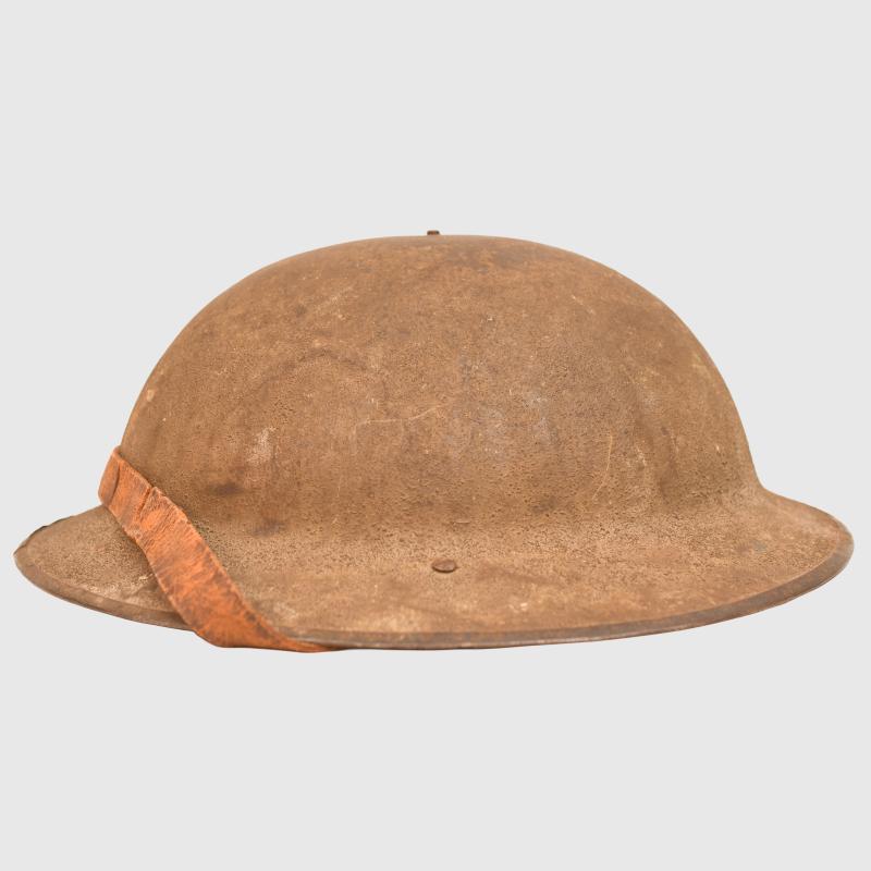 BRITISH WWI BRODIE COMBAT HELMET.