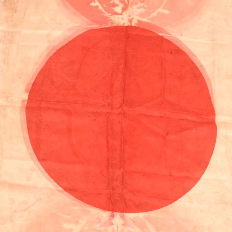 JAPANESE WWII SOLDIERS GOOD LUCK FLAG IN SILK.