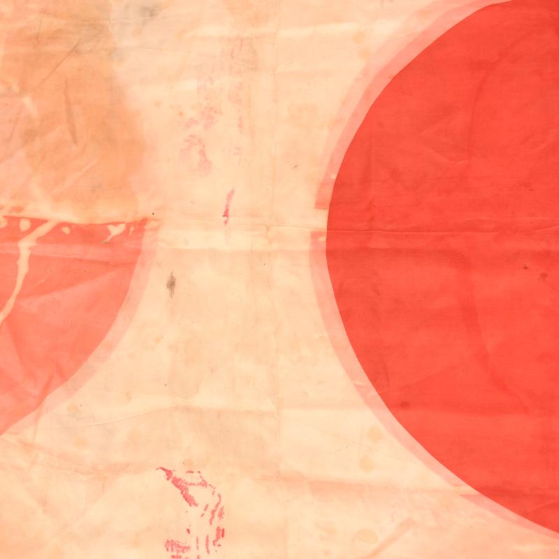 JAPANESE WWII SOLDIERS GOOD LUCK FLAG IN SILK.