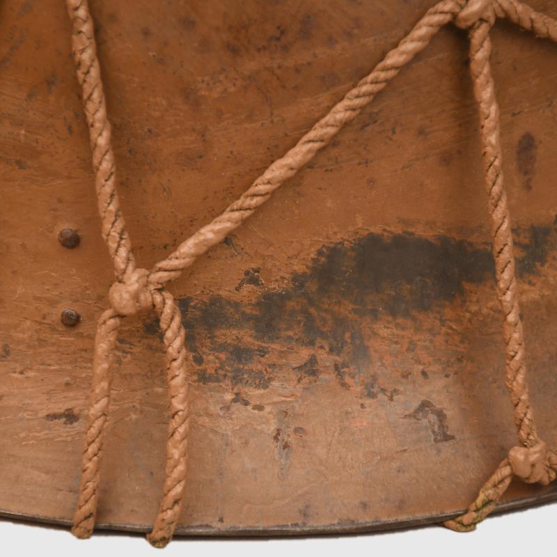 JAPANESE WWII TYPE 90 ARMY COMBAT HELMET WITH STRING NET.