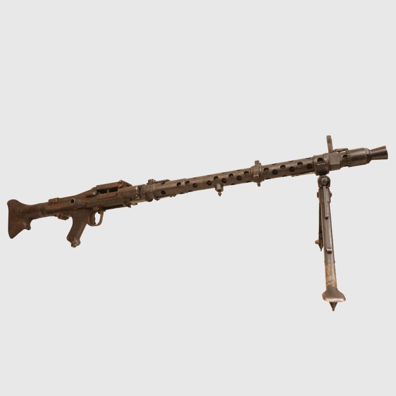 GERMAN WWII MG34 MACHINE GUN, DE-ACTIVATED.