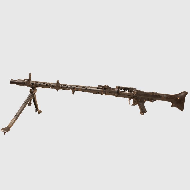 GERMAN WWII MG34 MACHINE GUN, DE-ACTIVATED.