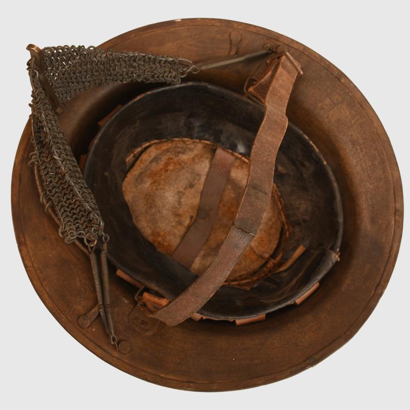 BRITISH WWI 2ND PATTERN CRUISE BRODIE HELMET.