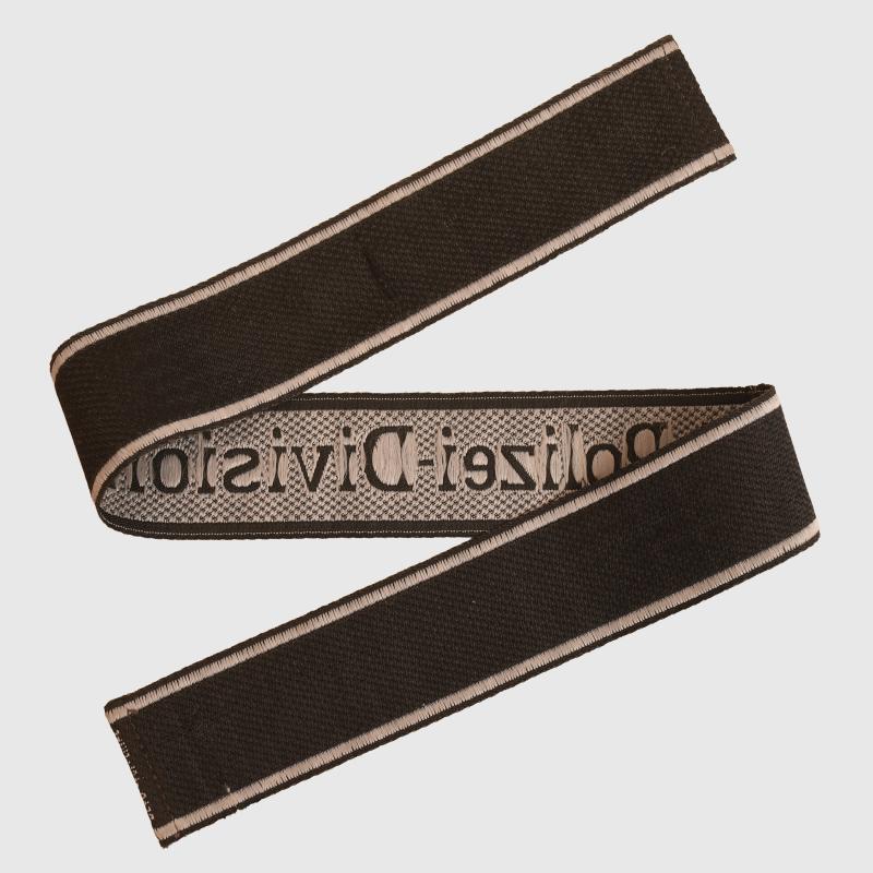 GERMAN WWII SS POLICE DIVISION BEVO WOVEN CUFF TITLE.
