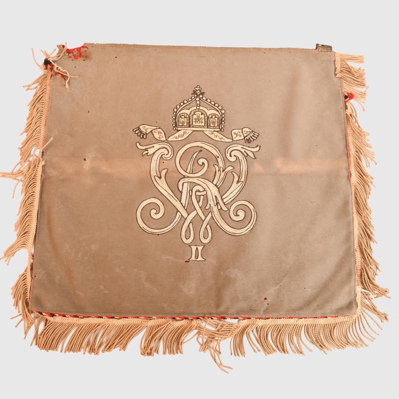 GERMAN WWI IMPERIAL GERMAN 13TH REGIMENT OF UHLANS TRUMPET BANNER.